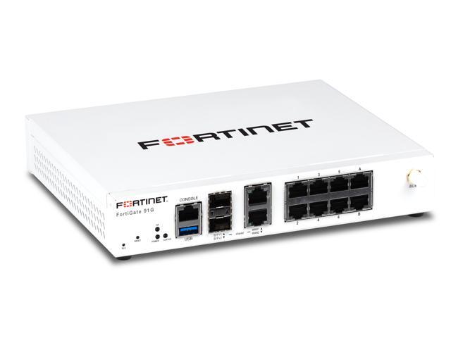 Fortinet FortiGate FG-91G, 8x GE RJ45 ports, 2x 10GE RJ45/SFP+ shared media WAN ports with 120GB SSD FG-91G