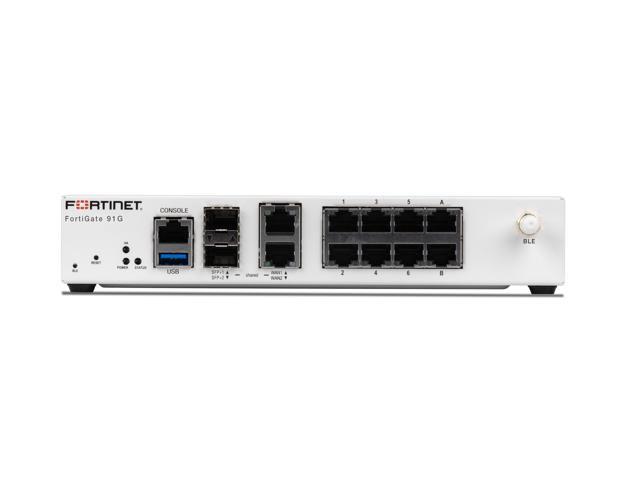 Fortinet FortiGate FG-91G, 8x GE RJ45 ports, 2x 10GE RJ45/SFP+ shared media WAN ports with 120GB SSD FG-91G