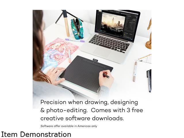 Wacom - Intuos Graphic Drawing Tablet for Mac, PC, Chromebook & Android (Medium) with Software Included (Wireless) - Black - image 6