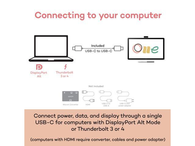Wacom - One 14 (2025) Pen Display Drawing Tablet - White - image 7