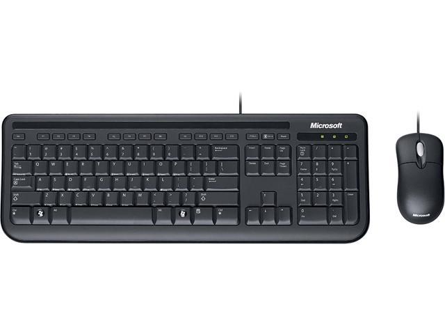 Microsoft Wired Desktop 600 APB-00003 Black Wired Keyboard & Mouse - French