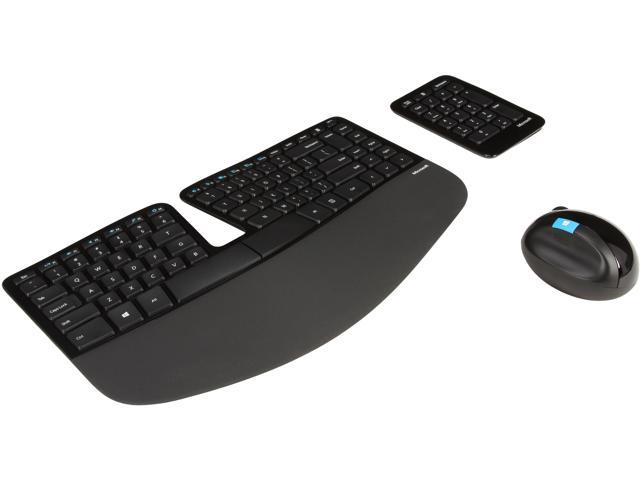Microsoft Sculpt Ergonomic Wireless Desktop Keyboard and Mouse - L5V-00001, Black