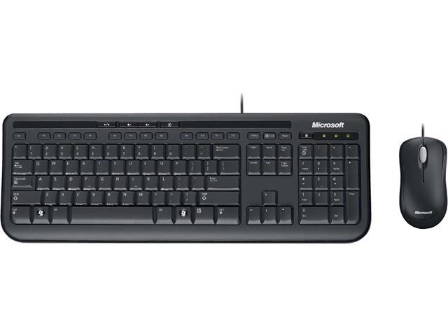 Microsoft APB-00006 Black Wired Keyboard and Mouse Set