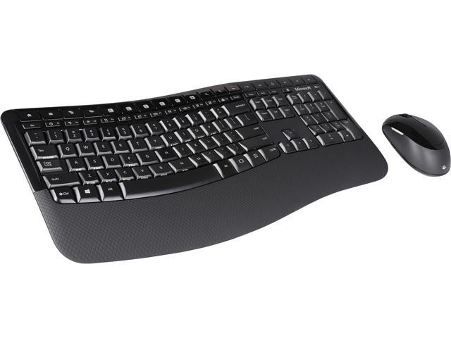 Microsoft Wireless Comfort Desktop 5050 - Black. Wireless, Ergonomic Keyboard and Mouse Combo. Built-in Palm Rest and Comfort Curve Design.