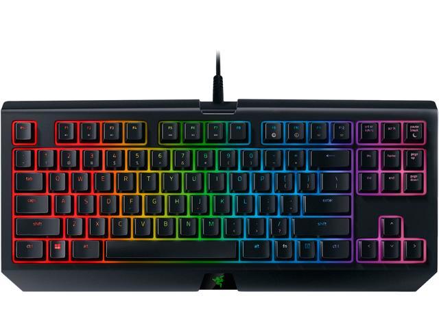 Razer BlackWidow Tournament Edition Chroma V2 - RGB Ergonomic Mechanical Gaming Keyboard with Tactile and Clicky Razer Green Switches.