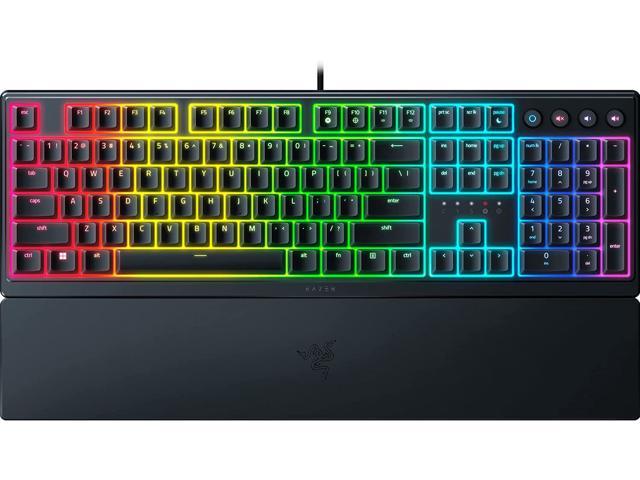 Razer Ornata V3 Gaming Keyboard: Low-Profile Keys - Mecha-Membrane Switches - UV-Coated Keycaps - Backlit Media Keys - 10-Zone RGB Lighting.