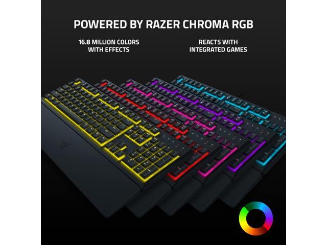 Razer - Ornata V3 X Full-Size Wired Membrane Gaming Keyboard with Chroma RGB Backlighting - Black - image 8