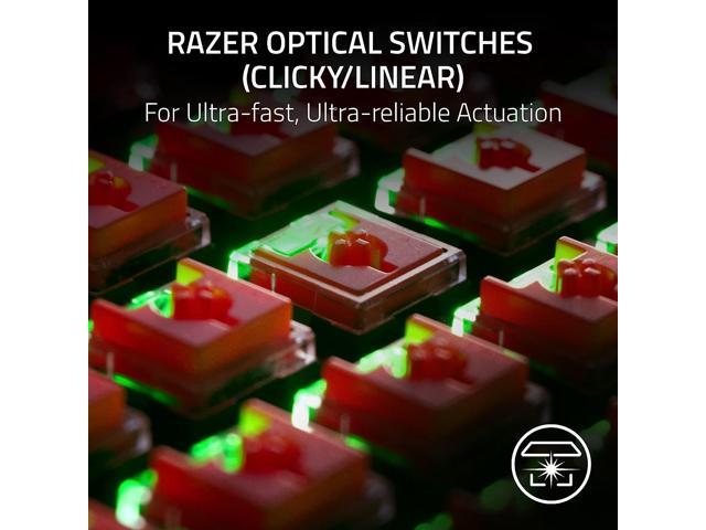 Razer DeathStalker V2 Gaming Keyboard: Low-Profile Keys - Linear Red Optical Switches - Ultra-Durable Coated Keycaps - Durable Aluminum Top Plate -...