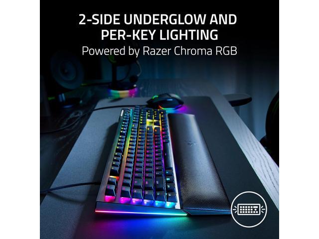 Razer BlackWidow V4 Mechanical Gaming Keyboard - Yellow Switches (Linear & Silent), Chroma RGB, 6 Dedicated Macro Keys, Magnetic Wrist Rest,...