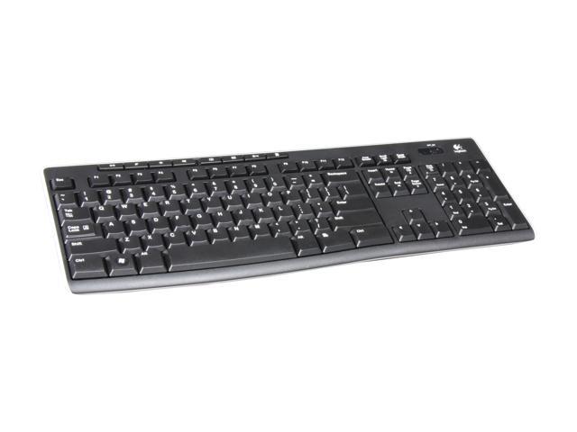 Logitech K270 Wireless Keyboard for Windows, 2.4 GHz Wireless, Full-Size, Number Pad, 8 Multimedia Keys, 2-Year Battery Life, Compatible with PC.