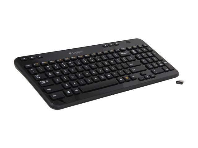 Logitech K360 Wireless USB Desktop Keyboard - Compact Full Keyboard, 3-Year Battery Life (Glossy Black)