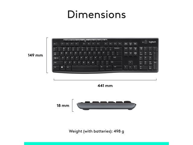 Logitech MK270 Wireless Keyboard & Mouse Combo (Black) - image 7