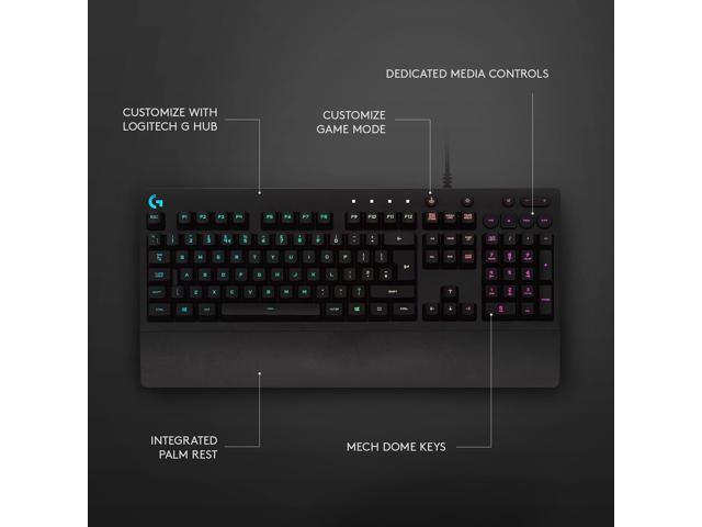 Logitech - Prodigy G213 Full-size Wired Membrane Gaming Keyboard with RGB Backlighting for PC - Black - image 8