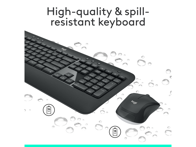 Logitech MK540 Advanced Wireless Mouse and Keyboard Bundle - image 4