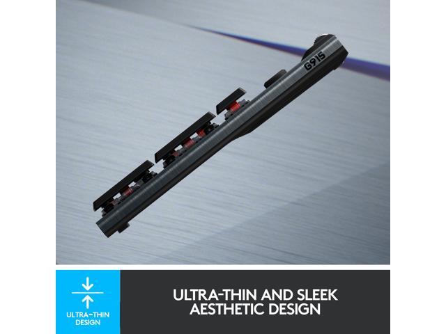 Logitech - G915 LIGHTSPEED Full-size Wireless Mechanical GL Tactile Switch Gaming Keyboard with RGB Backlighting - Black - image 3