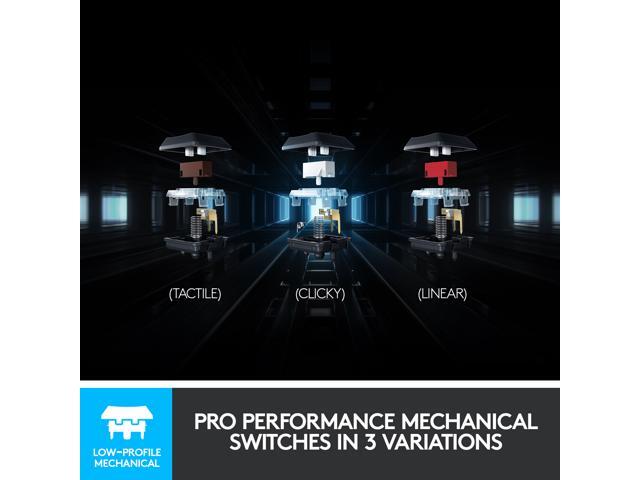 Logitech - G915 LIGHTSPEED Full-size Wireless Mechanical GL Tactile Switch Gaming Keyboard with RGB Backlighting - Black - image 5