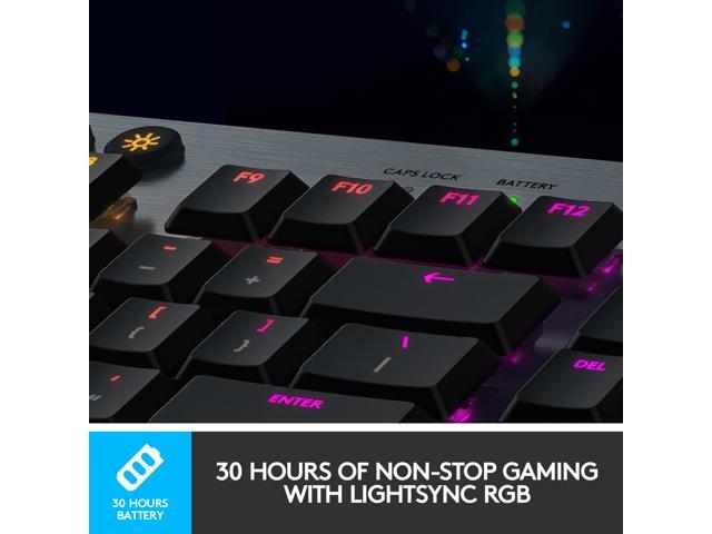 Logitech - G915 LIGHTSPEED Full-size Wireless Mechanical GL Tactile Switch Gaming Keyboard with RGB Backlighting - Black - image 6