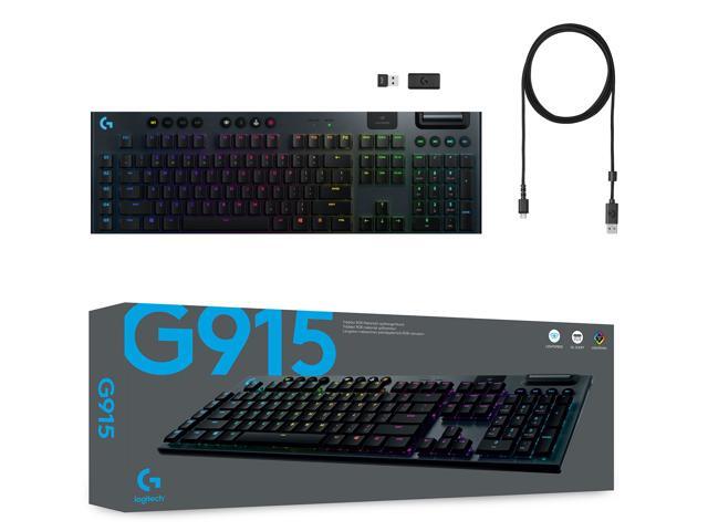 Logitech - G915 LIGHTSPEED Full-size Wireless Mechanical GL Tactile Switch Gaming Keyboard with RGB Backlighting - Black - image 9