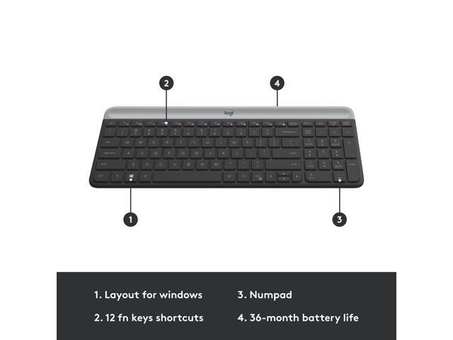 Logitech MK470 Slim Wireless Keyboard and Mouse Combo (Black) - image 6