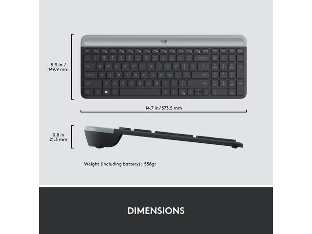 Logitech MK470 Slim Wireless Keyboard and Mouse Combo (Black) - image 8