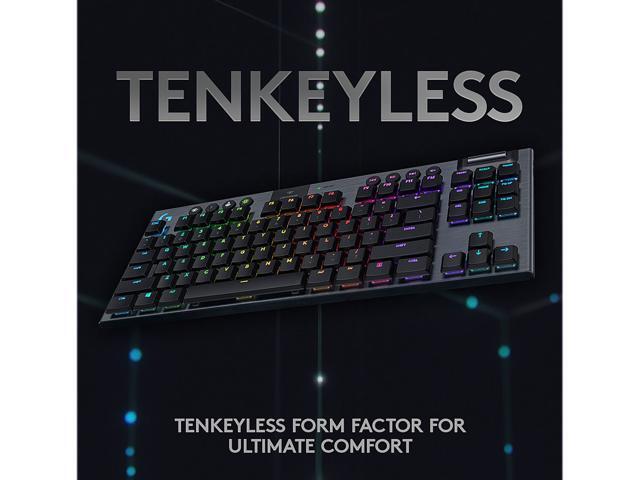 Logitech G915 TKL Tenkeyless Lightspeed Wireless RGB Mechanical Gaming Keyboard, Low Profile Switch Options, LIGHTSYNC RGB, Advanced Wireless and...