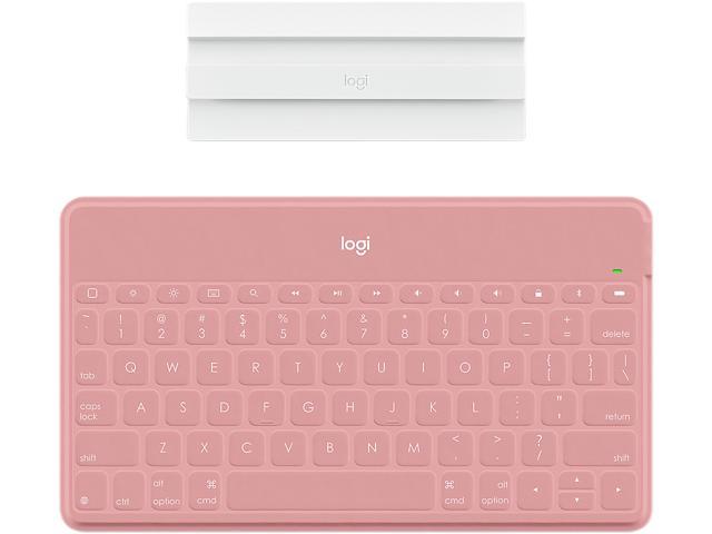 Logitech Keys-to-Go Ultra-light, Ultra-Portable Bluetooth Keyboard for iPhone, iPad, and Apple TV with iPhone Stand - Pink