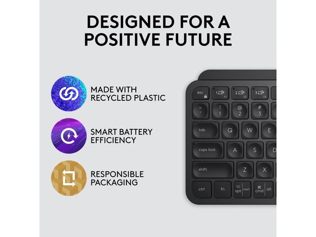 Logitech MX Keys Mini Minimalist Wireless Illuminated Keyboard, Compact, Bluetooth, Backlit, USB-C, Compatible with Apple macOS, iOS, Windows,...