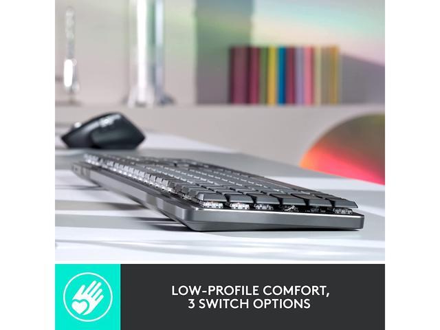 Logitech - MX Mechanical Full size Wireless Mechanical Clicky Switch Keyboard for Windows/macOS with Backlit Keys - Graphite - image 5