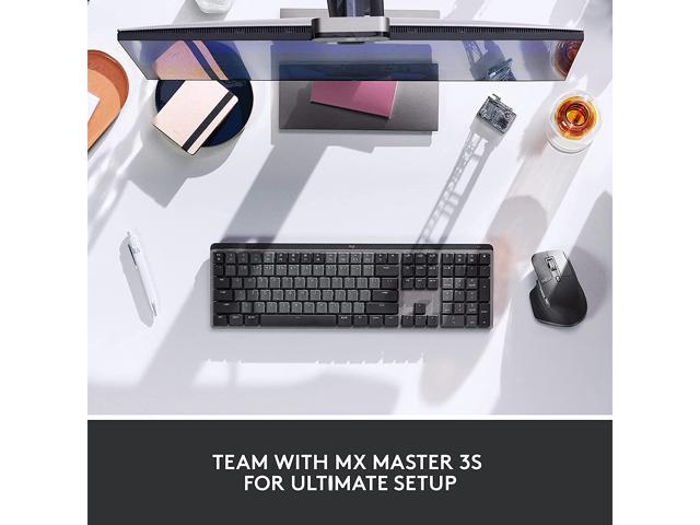 Logitech - MX Mechanical Full size Wireless Mechanical Linear Switch Keyboard for Windows/macOS with Backlit Keys - Graphite - image 10