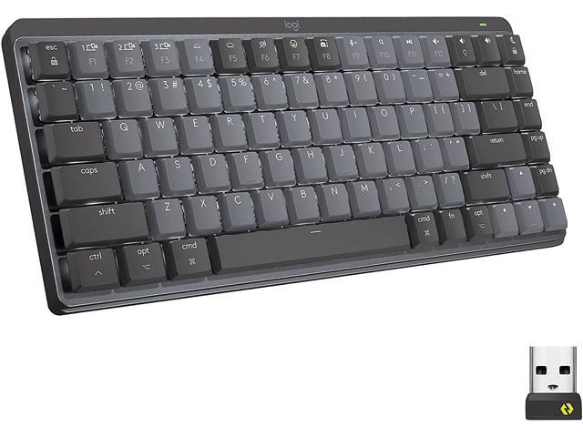 Logitech MX Mechanical Mini Wireless Illuminated Keyboard, Clicky Switches, Backlit, Bluetooth, USB-C, macOS, Windows, Linux, iOS, Android, Graphite