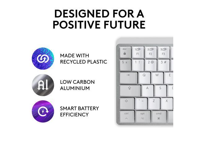 Open Box - Logitech MX Mechanical Mini for Mac Wireless Illuminated Keyboard, Low-Profile Performance Switches, Tactile Quiet Keys, Backlit,...