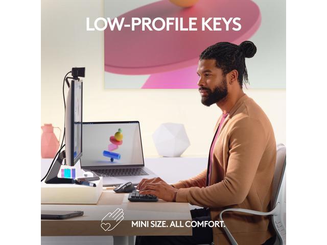 Logitech MX Mechanical Mini for Mac Wireless Illuminated Keyboard, Low-Profile Performance Switches, Tactile Quiet Keys, Backlit, Bluetooth, USB-C,...