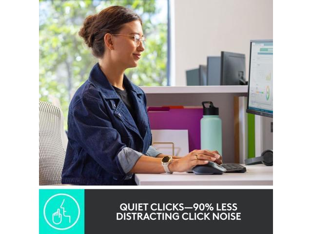 Logitech - MX Keys Combo for Business Full-size Wireless Scissor Keyboard and Mouse Bundle for Windows/Mac/Chrome/Linux - Graphite - image 4