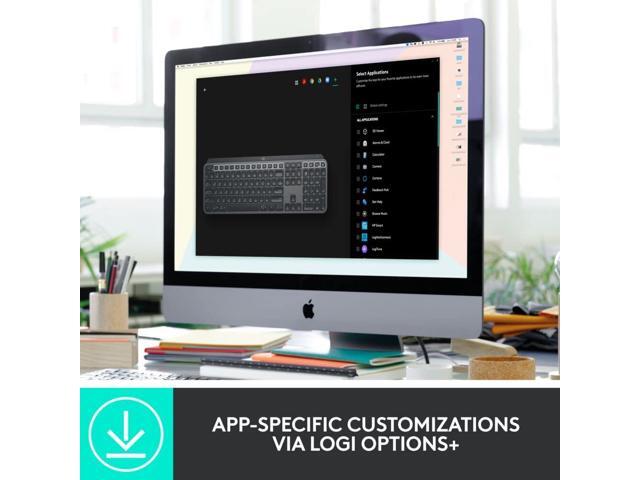 Logitech - MX Keys Combo for Business Full-size Wireless Scissor Keyboard and Mouse Bundle for Windows/Mac/Chrome/Linux - Graphite - image 6