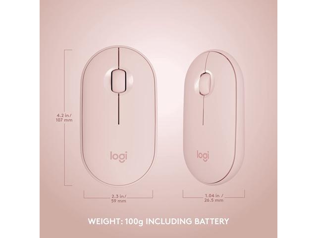 Logitech - MK470 Full-size Wireless Scissor Keyboard and Mouse Bundle for Windows with Quiet clicks - Rose - image 5