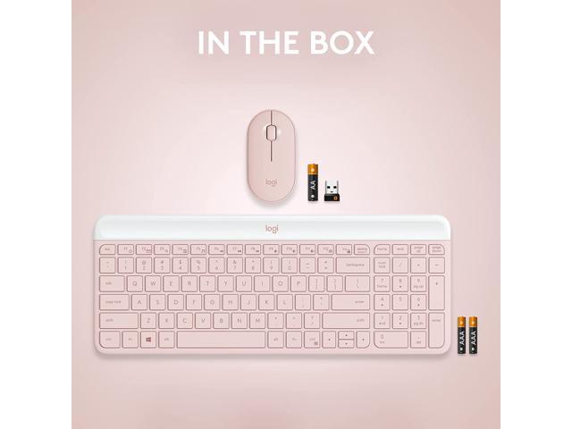 Logitech - MK470 Full-size Wireless Scissor Keyboard and Mouse Bundle for Windows with Quiet clicks - Rose - image 10