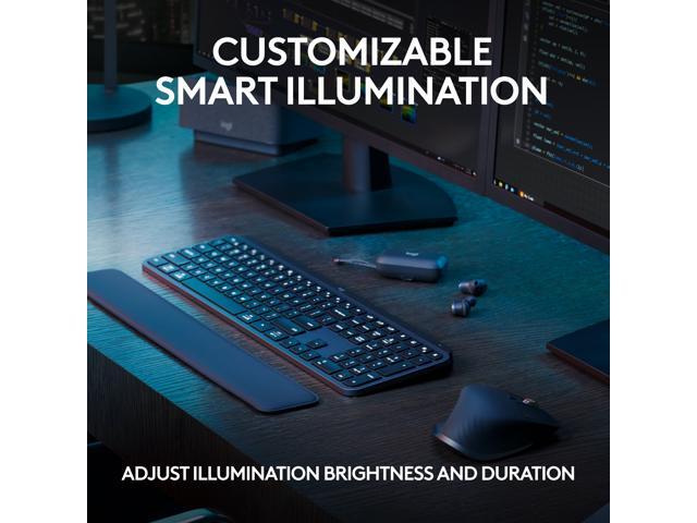 Logitech - MX Keys S Universal Full-size Wireless Scissor Keyboard for PC and Mac with Backlit keys - Black - image 4