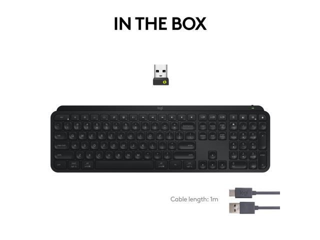 Logitech - MX Keys S Universal Full-size Wireless Scissor Keyboard for PC and Mac with Backlit keys - Black - image 9