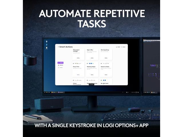 Logitech - MX Keys S Universal Full-size Wireless Scissor Keyboard for PC and Mac with Backlit keys - Pale Gray - image 3