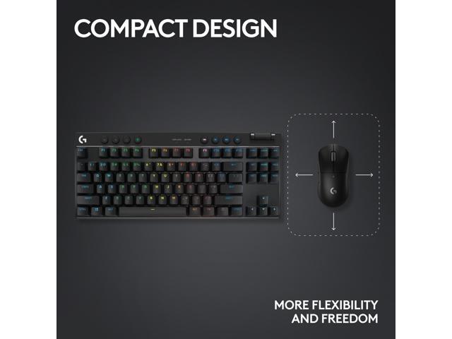 Logitech - PRO X TKL LIGHTSPEED Wireless Mechanical Tactile Switch Gaming Keyboard with LIGHTSYNC RGB for PC - Black - image 8
