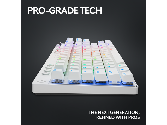 Logitech - PRO X TKL LIGHTSPEED Wireless Mechanical Tactile Switch Gaming Keyboard with LIGHTSYNC RGB for PC - White - image 8