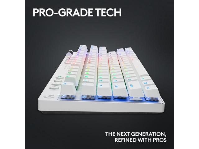 Logitech - PRO X TKL LIGHTSPEED Wireless Mechanical Tactile Switch Gaming Keyboard with LIGHTSYNC RGB for PC - White - image 9