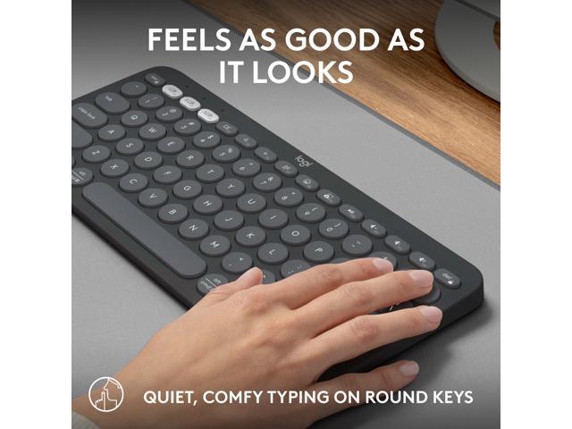 Logitech - Pebble Keys 2 Slim TKL Wireless Scissor Keyboard for Windows, macOS, iPadOS, Chrome - Graphite - image 7