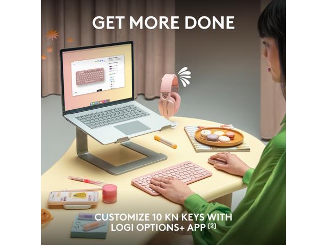 Logitech - Pebble Keys 2 Slim TKL Wireless Scissor Keyboard for Windows, macOS, iPadOS, Chrome - Graphite - image 5