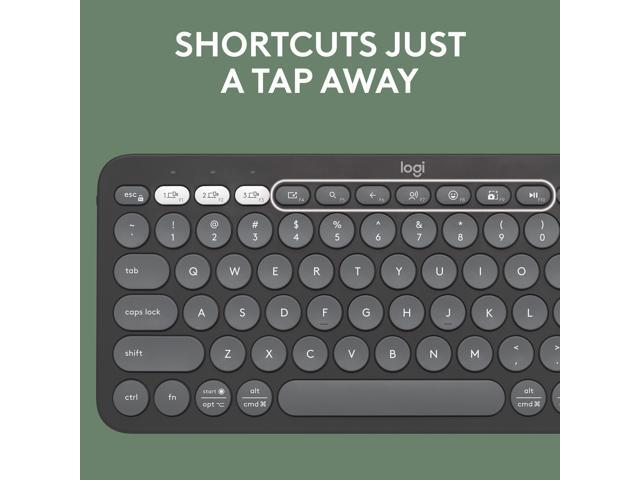 Logitech Pebble 2 Combo Wireless Quiet Keyboard and Mouse, Customisable, Logi Bolt, Bluetooth, Easy-Switch for Windows, macOS, iPadOS, Chrome -...