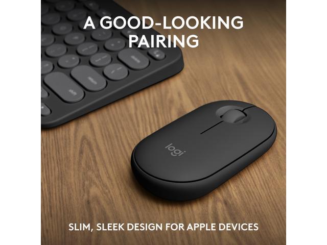 Logitech Pebble 2 Combo for Mac, Wireless Keyboard and Mouse, Slim, Quiet and Portable, Customizable, Bluetooth Mouse and Keyboard, Easy-Switch,...