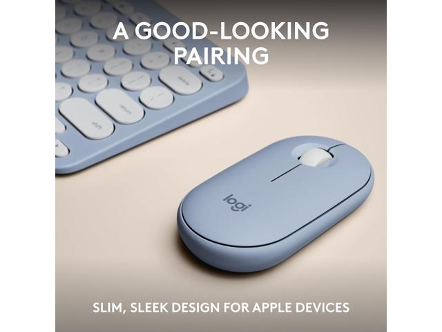 Logitech Pebble 2 Combo for Mac, Wireless Keyboard and Mouse, Slim, Quiet and Portable, Customizable, Bluetooth Mouse and Keyboard, Easy-Switch,...