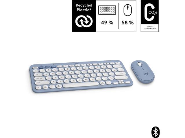 Logitech Pebble 2 Combo for Mac, Wireless Keyboard and Mouse, Slim, Quiet and Portable, Customizable, Bluetooth Mouse and Keyboard, Easy-Switch,...