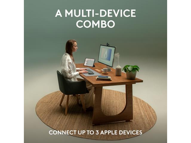 Logitech Pebble 2 Combo for Mac, Wireless Keyboard and Mouse, Slim, Quiet and Portable, Customizable, Bluetooth Mouse and Keyboard, Easy-Switch,...