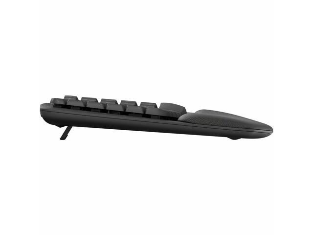 Logitech Wave Keys Wireless Ergonomic Keyboard with Cushioned Palm Rest, Comfortable Natural Typing, Easy-Switch, Bluetooth, Logi Bolt Receiver,...